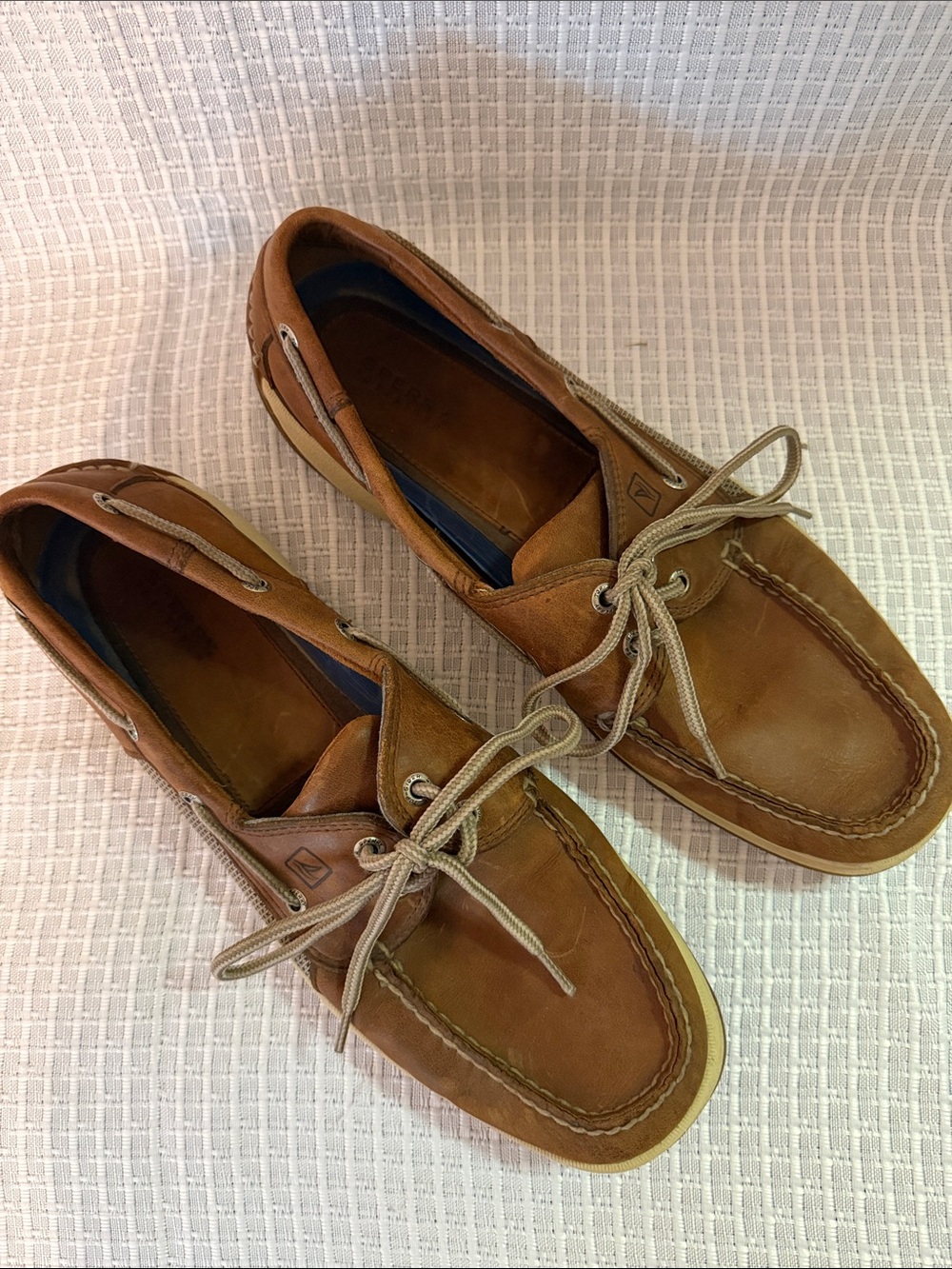 Sperry Tan/Brown Leather Classic Boat Shoes - Picture 2 of 7